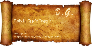 Dabi Gyöngyi névjegykártya